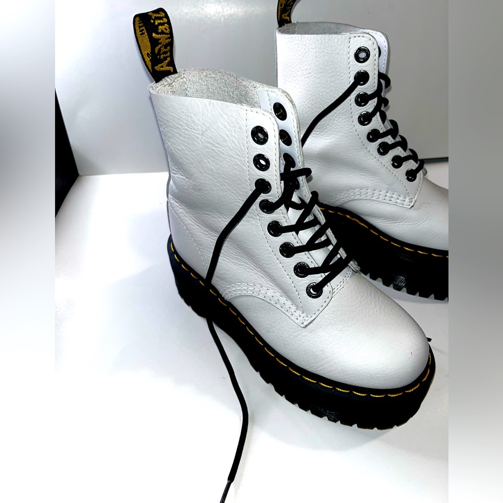 Dr. Martens White 1460 Pascal Max Platform Boots, women’s size 6 - Picture 2 of 10